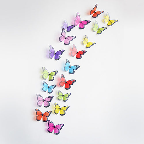 Stickers Muraux Papillons Amovibles 24Pcs Wall Art Craft pour la Maison  Enfants Chambre Décoration de Mariage Chambres Papillon 3D Miroir  Décoration Maison (Violet) 