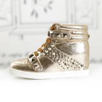 Basket Femme montantes shiny metallisee studded fashion Or Basket Femme montantes shiny metallisee studded fashion Or