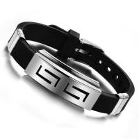 Bracelet Homme Unisex Metal Acier Punk ajustable Geometrique