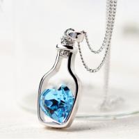 Collier pendentif Chaine Bouteille Amour Pierre fantaisie Fashion Collier pendentif Chaine Bouteille Amour Pierre fantaisie Fashion