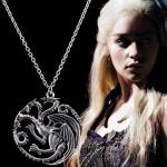 Collier Pendentif Bijou Game of Throne Maison Targaryen Dragon Daenerys