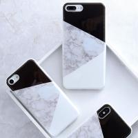 Coque Iphone Design Marbre Triangle Noir...