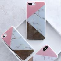 Coque Iphone Design Marbre Triangle Rose...