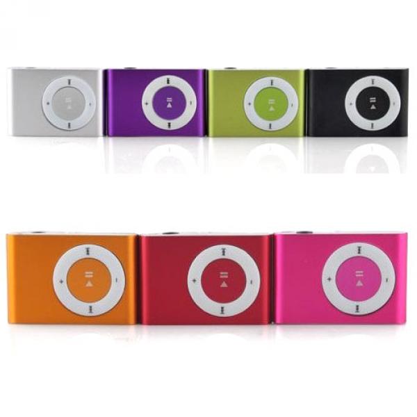 Lecteur MP3 Clip micro sd card USB player coloris flashy
