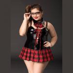 Costume Ecoliere Geek Sexy Body Jupette 5 pieces
