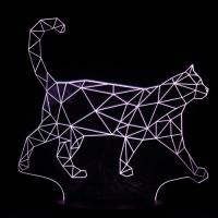 Lampe Design 3D Chat 7 couleurs Ambiance Cats