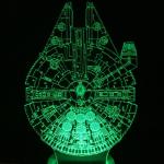 Lampe Design Star Wars Collection 3D Saga Millenium Falcon Geek 