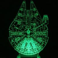 Lampe Design Star Wars Collection 3D Saga Millenium Falcon Geek 
