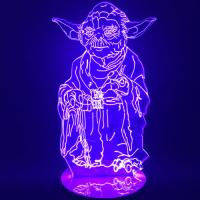 Lampe Design Star Wars Collection 3D Saga Maitre Yoda Geek 