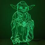 Lampe Design Star Wars Collection 3D Saga Maitre Yoda Geek 