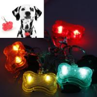 Pendentif Lumineux Chien Promenade Securite Collier Safety Dog Os