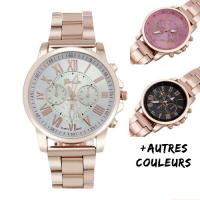 Montre Femme Cadran Rond Color Fashion Chic