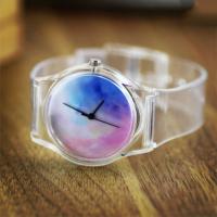 Montre Femme Cadran Rond Fashion Ombre Degrade transparent