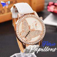 Montre Strass et Papillon Cadran Rond Qu...